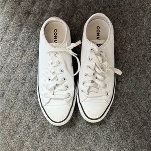 WHITE LEATHER CONVERSE